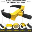 KAYCENTOP Universal Wheel Lock, Security Trailer Wheel Lock Anti Theft Tire Lock, Heavy Duty Wheel Clamp Adjustable for Trailers SUV Golf Cart Boats ATV Great Deterrent Bright Yellow/Black, 3 Keys