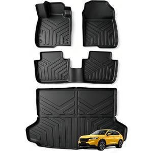 Joruoo-Floor Mats & Cargo Liner for 2023-2026 Honda HRV & HRV Hybrid, All-Weather Heavy Duty TPE Floor Liners Full Coverage Automotive for HR-V Accessories