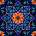 IOHEFY 10PCS Peel and Stick Floor Tiles 12x12 Inch Colorful Mandala Floral Vinyl Flooring Self Adhesive Multicolor Blue Purple Orange Tile for Kitchen Bathroom Bedroom Living Room DIY Home