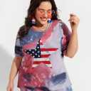 TIYOMI Women Plus Size Tops Basic Summer Shirts Short Sleeve Crewneck Tunics Casual T-Shirt Loose Fits XL-5XL (XXL)