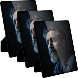 8x10 Picture Frames Black Set of 3 Pack - 8 x 10' Black Frame with Round Corners, Photo Frames 10 x 8 Great for hanging wall and tabletop (3 Pack 8x10, black)