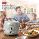 Durable Rice Cooker Small 3-Cup (Uncooked)/6-Cup (Cooked) for 1-3 People, 1 Quart Non-stick Mini Rice Cooker, Perfect for White/Brown Rice, Porridge, Soup, and Hot Pot, Auto Keep Warm 12 hours(Sage Green)