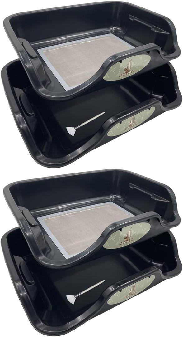 Ablaze Tray - 2 Pack Large Bin Set with Replaceable 150 Micron Screen