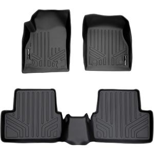 SMARTLINER Custom Fit Floor Mats 2 Row Liner Set for 2011-2015 Chevrolet Cruze