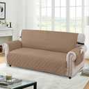 100% Waterproof Couch Cover For Pets Large, Sofa Covers For 3 Cushion Couch Washable, Non Slip Couch Covers For Dogs With Side Pockets, Quilted Couch Covers For Sofa (Oversized Sofa, Light Brown)