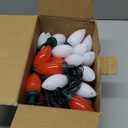 C9 Christmas String Lights - 50 LED 39Ft Outdoor Smooth Bulb Lights with Timing Function, Extendable, 8 Modes Fairy Lighting for Yard House Xmas Garland Christmas Tree Decorations - Red White