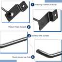 Moxweyeni 100 Pack Slatwall Hooks Panel Display Hooks Slat Board Peg Accessories Heavy Duty Hanging Shelf Brackets Metal Hangers for Garage Shop Retail Display(6 and 8 Inch,Black)