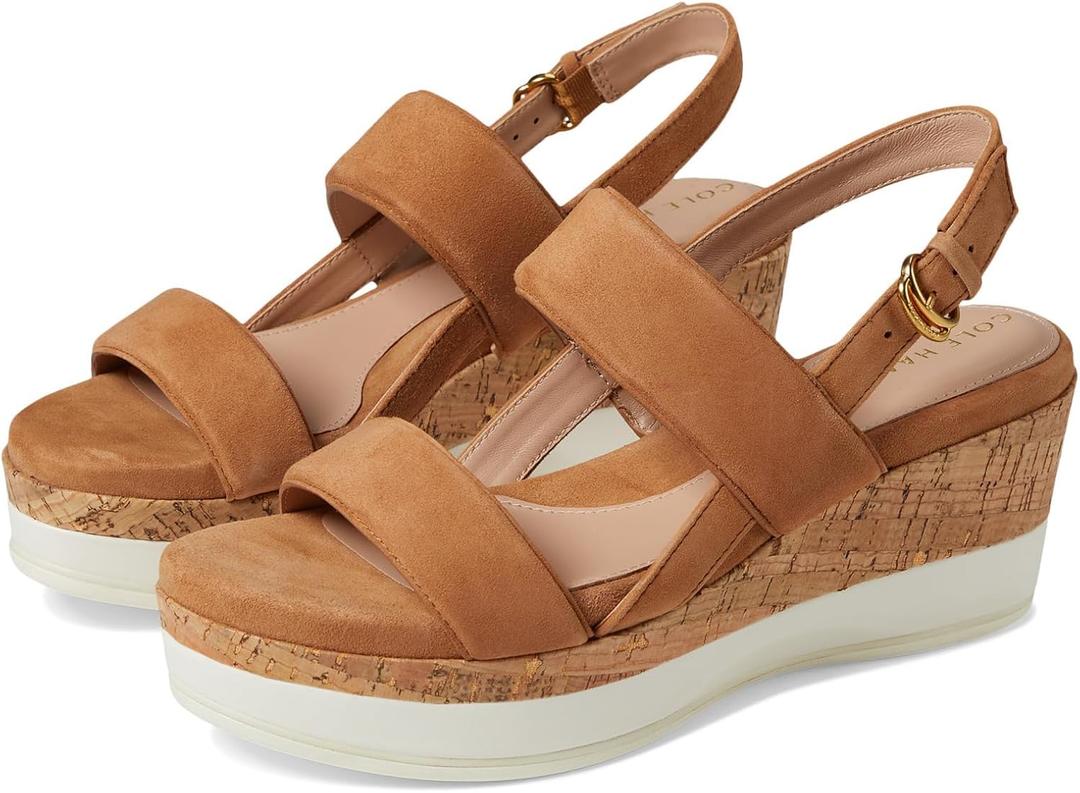Cole Haan Women's Aislin Wedge Sandal (11, Ch Dk Caramel Sde)