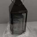 MATICO Stainless Decorative Pinnacle Candle Lantern Set of 3, Hanging Decor Hurricane Lantern Candle Holder for Festival Ceremony Home Decor, Both Indoor & Outdoor Use, Black