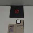 Vinich for iPhone 15 Pro Max Wallet Case with Card Holder, RFID Blocking Credit Slots Kickstand Shockproof Phone Cover for Women Men, Gray