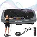 HOTSWEAT Vibration Plate Exercise Machine for Lymphatic Drainage, Power Plate Vibrating Platform, Shaker for Weight Loss, Exercise Board with 120 Levels for Home Gym
