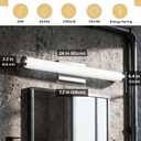 24 Inch Modern LED Vanity Light, Polished Chrome Bathroom Lighting Fixture, 3000K Warm White Light Bar for Mirror (22W, 1760Lumens, CRI>90, ETL Listed)