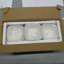 ZENFUN 10 oz Square Bowl Chip & Dip Serving Set, Pocelain Ramekin Bowls with Metal Rack Stand, White Small Serving Dishes, Condiment Serving Tray for Entertaining, Party, Buffets, Christmas