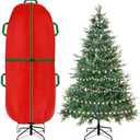 Jumbo Upright Christmas Tree Storage Bag, Upright Christmas Tree Storage Cover With Zipper & Adjustable Straps,Tear Resistant Upright Storage Christmas Tree Cover for 4 Foot Assembled Christmas Tree, 2.34ft x 4.51 ft