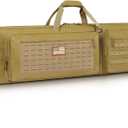 CVLIFE 42" Soft Rifle Case Rifle Bag Double Long Gun Bag Gun Case Rifle Backpack, with Backpack Straps and Lockable Zipper for Gun Storage and Transportation and Outdoor Hunting Shooting (42"x12.5", Flat Dark Earth)