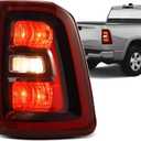 calisay Tail Light Compatible with 2025-2026 RAM 1500 Rear Reverse Brake Lamp Black Housing Taillights Replacement for OEM#68531046AA 68531046AB Halogen Type w/o Blind Spot Detection Right Side