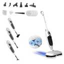 Steam Mop with 13 Accessories, Steam Cleaner Home Use, Floor Scrubber spin mop for Hard Wood Floors, tile Scrub Steamer Deep Cleaning, Carpet, 4 Washable Mop Pads, 550ml Capacity, 30 Second Heat-Up