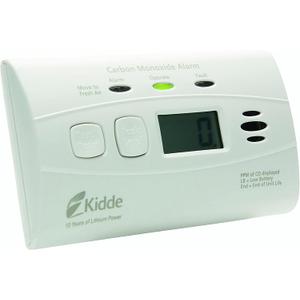 Kidde Carbon Monoxide Detector with 10-Year Battery, Digital Display, 3 LEDs, Replacement Indicator, Peak Level Memory