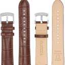 OTTOODY Alligator Grain Leather Watch Bands, Quick Release Top Grain Leather Watch Straps for Men & Women - Choice of Color & Width 18mm, 20mm, 21mm or 22mm, Wristband for Watch & Smartwatch