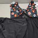 Bhome Maternity Tankini Swimsuits Two Piece Swim Dress Mesh Hem Pregnancy Bathing Suit Ruffle High Waisted U-Wire Swimwear, Tropical Floral XL