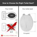 Angel Shield Marble Toilet Seat Durable Molded Wood with Quiet Close,Easy CleanQuick-Release Hinges (Elongated,White Marble)