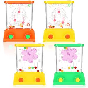 Gejoy 4 Pieces Water Games Handheld for Kid Waterful Ring Toss Handheld Game Water Toys Mini Retro Pastime Car Toys Fidget Autism for Children's Day Boys Girls Birthday Goodie Bags(Lovely Style)