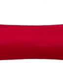  Soft Brushed Microfiber Fabric Zipper Pillow Case, Cozy and Lightweight, Easy Care, Red, Body, 20" x 72"