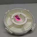 6 Compartments Rotating Serving Tray with Lid and Handle, 360 Rotating Nackle Box Container, Removable Storage Box Snack Platter Container, Clear Organizer for Nuts, Fruits, Snacks, Candy (1 pcs)