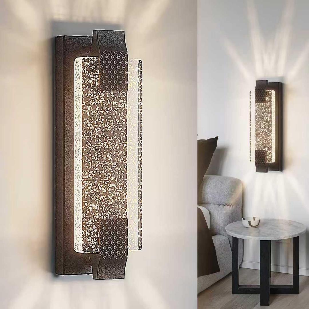 camuucci Battery Operated Wall Sconce Rechargeable Battery Powered 12000mAh Wall Light Indoor Not Hardwired Wall Lamp Fixtures for Bedroom Living Room 1Pack