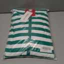 Veseacky Family Christmas Pajamas Matching Sets Adult Onesie Zipper Hooded Footed One-Piece Pjs Jumpsuits (X-Large, Men-green White Striped)