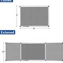 Expandable Window Screen：1 Pack Adjustable Window Screen Replacement (18" H x 25" - 49" W) - Large Replacement Window Screens with Frame Expandable, Aluminum Horizontal Sliding Window Screens