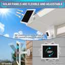 Solar Panel Outdoor for Ring Cameras (White 3P) Spotlight Cam Plus/Pro(Battery) Stick Up Cam/Pro Wireless Outdoor with 10FT/3M Long Cable Dustproof Waterproof