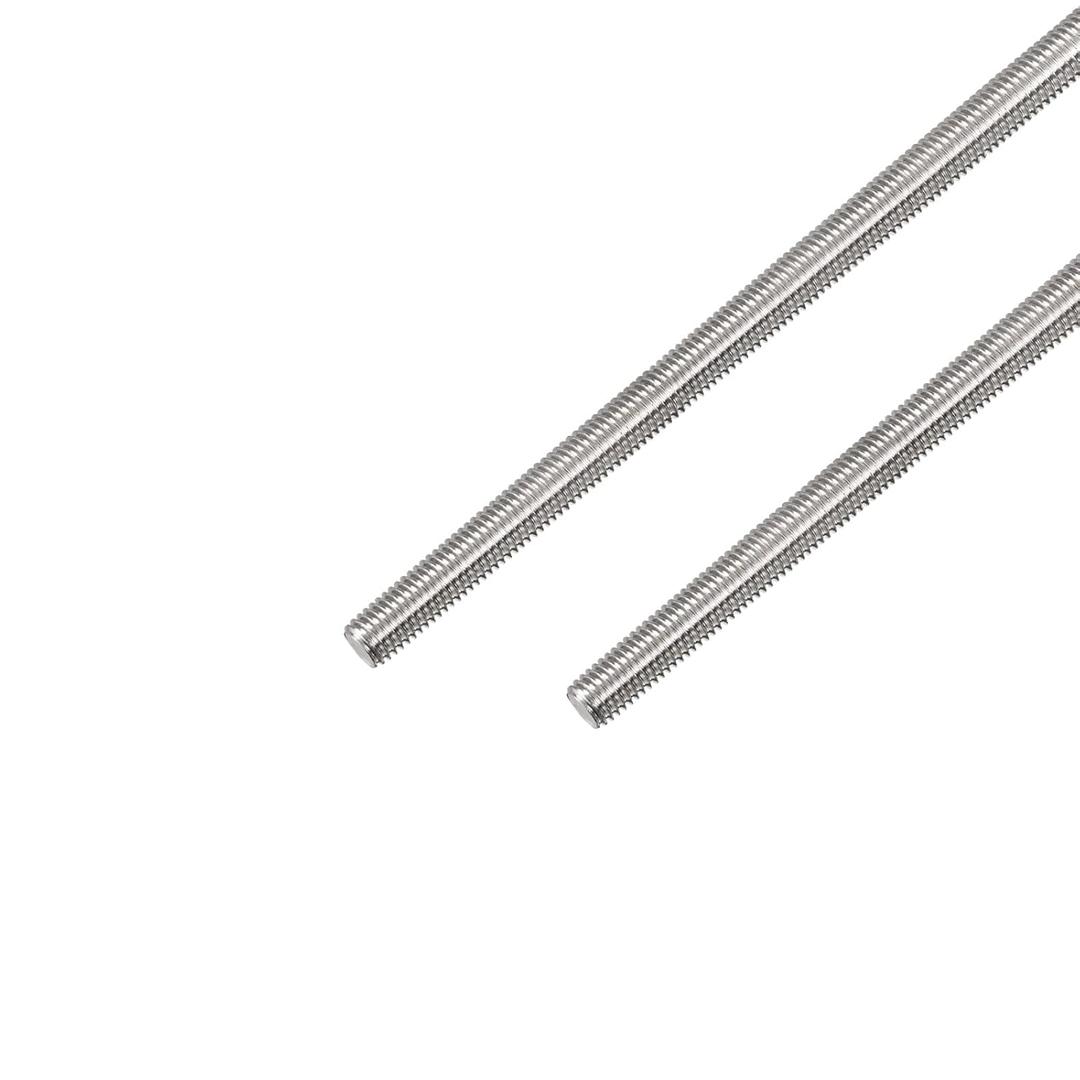 3/8"-24 Fully All Threaded Rod & Studs, 12" Length, 304 Stainless Steel Right Hand Fine Thread Screw for Furniture Anchor Bolts, Clamps, Hangers and U-Bolts 2 Pack