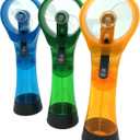 Water Misting Fans Portable Personal Handheld Spray Fan Cooling Outdoor Cooler, Pack of 3 (Blue/Green/Yellow)