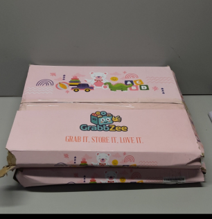 Extra Large Toy Box Chest, Collapsible Storage Organizer with Lids, Sturdy Cartoons Toybox for Boys Girls, 26"x13"x16" Kids Storage Bin Box Baskets for Living Room, Playroom, Nursery (Cherry Red)