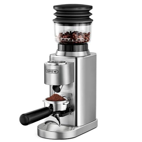 HiBREW G7 Electric Coffee Grinder - 48 Precise Grind Settings for Espresso/Pour Over/French Press, Large Capacity Bean Hopper, Portion Control & Anti-Static, Conical Burr Mill for Fresh Ground Coffee