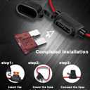 6 Pack 10 Gauge Inline Fuse Holder 12V - 10AWG Automotive Blade Fuse Holder with 6pcs 40 AMP ATC/ATO Standard Fuses