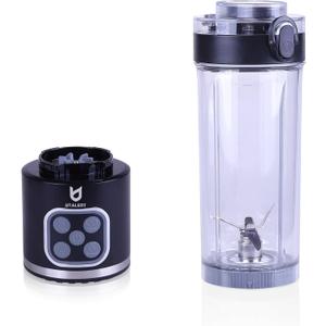 UTALENT Cordless Portable Blender, 25 oz removable Vessel, 700W Personal Blender, For-Smoothies, Ice Crush, 4 Programs, Leakproof-Lid & Sip Spout, USB-C Rechargeable, Dishwasher Safe Parts, Black