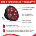 Red Light Therapy Bulb-18 LEDs Lamp for Body and Face with 660nm Red and 850nm (Invisible to Naked Eyes) Infrared Light Therapy Device for Skin-Only Lamp