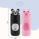 Ello Ellies 12oz Vacuum Insulated Stainless Steel Kids Water Bottle with Straw and Built-in Carrying Handle and Leak-Proof Locking Lid for School Backpack, Lunchbox and Outdoor Sports, Panda