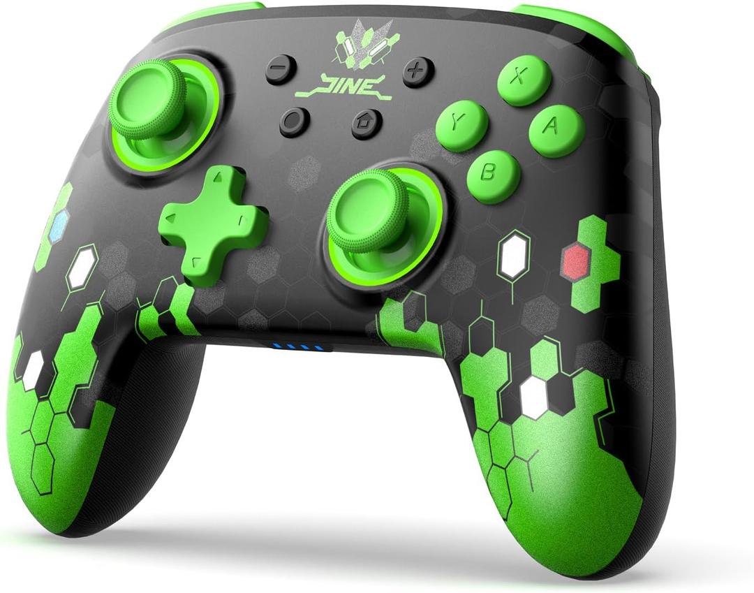 IINE Pro Controller for Switch 1 & 2, Wireless Gamepad with NFC Support, Adjustable Vibration & Turbo Mode, RGB Light, Wake-Up Function, Turbo Pro Controller
