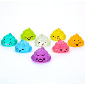 Unicorn Poop Toys - Bulk Unicorn Party Favors - 100 pcs - Glitter Poop Emoji Party Supplies - Shimmering Unicorn Rainbow Poop Emoji Mini Toys - Vending Machine Toys