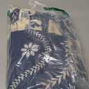 Linen Sheer Curtains 63 Inch Length, Blue Boho Farmhouse Floral Curtains 2 Panels, Vintage Printed Curtain Light Filtering Cottage Core Western Rustic Curtain Drapes (Denim)