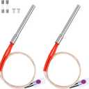 2 Pack Replacement Hot Rod Ignitor Kit for Traeger and Camp Chef Wood Pellet Grills, Upgraded Pellet Grill Igniter/Hot Rod Replacement - Durable Hot Rod Ignitor Comes with 2 Pcs Fuses, 200W 120V