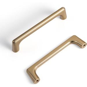 Goo-Ki Champagne Bronze Cabinet Pulls with 4''(102mm) Hole Centers, Modern Style Zinc Alloy Cabinet Handles for Dresser,Wardrobe,Cupboard- 6 Pack