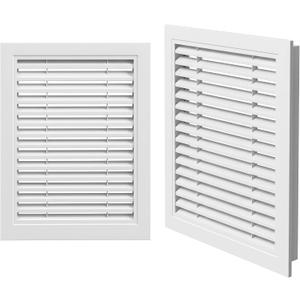 2 Pcs 16" x 20" Gable Aluminum wall Vents for shed loft Windows, with Screens and Screws, for Ventilation of Exterior Doors and Walls Inside Dimensions: 14" x 18"