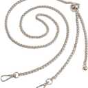 BEAULEGAN Thin Purse Chain Strap Adjustable - Replacement for Small Shoulder Crossbody Bag, 51 Inches Long (Silver)