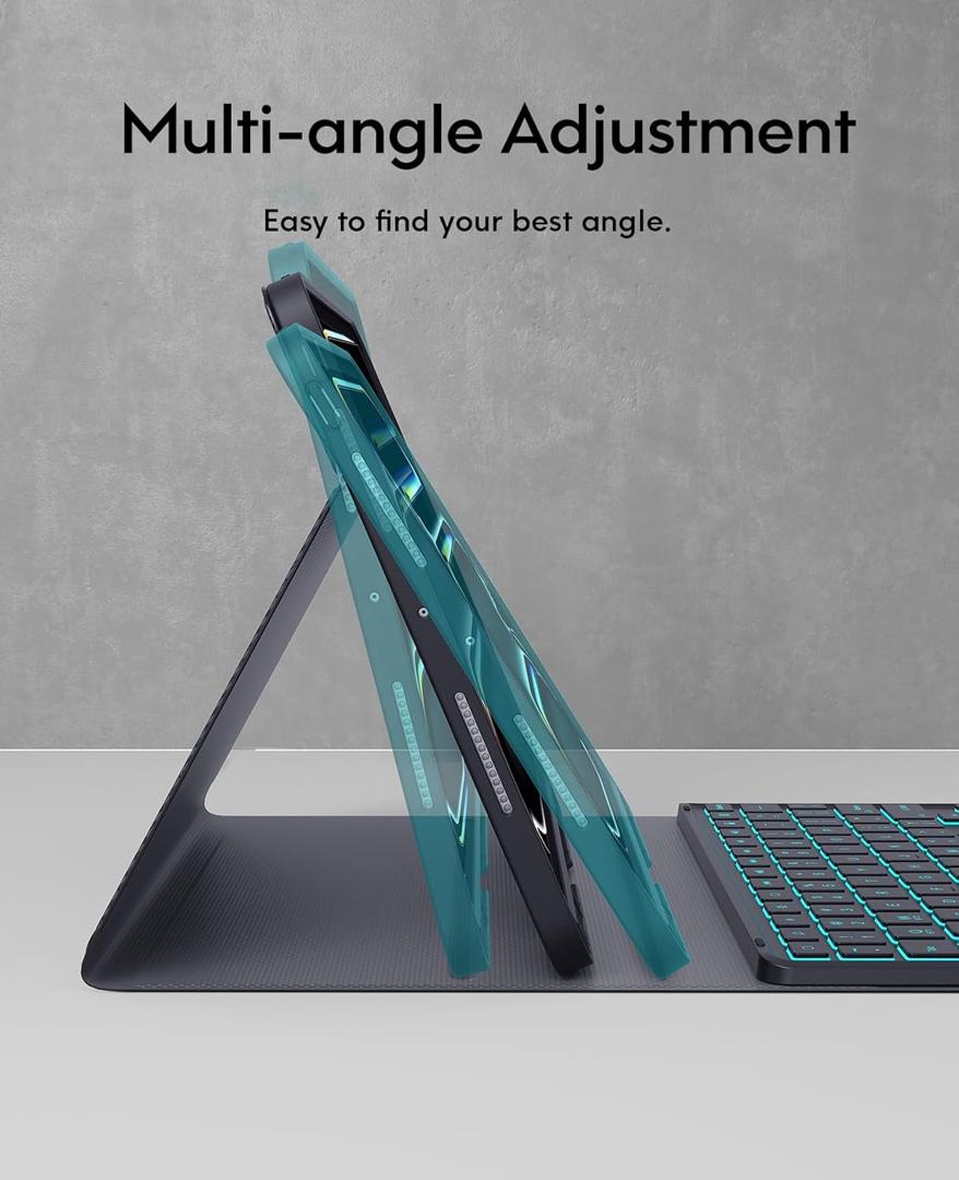 CHESONA for iPad Pro 11 Inch (M4) 2024 Case with Keyboard, Magnetic Detachable Keyboard, Precise Cutouts Case with Pencil Holder, Rechargeable Wireless Folio Keyboard Case for iPad Pro M4 11'',  (For iPad Pro 11 inch (M4) 2024,