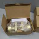 Haidms Gold Passage Door Knobs Interior, Zinc Alloy Brushed Gold Closet Door Knobs, Heavy Duty Round Brushed Brass Doorknobs for Hall Closet, Hallway (3 Pack)