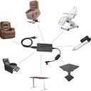 Universal Lift Chair or Power Recliner AC/DC Switching Power Supply Transformer Compatible with Recliners 29V 2A Adapter for Lift Chair or Recliner(US Plug & Motor Cable Included)